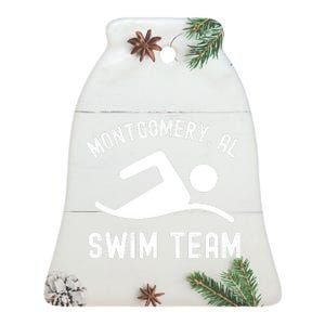 Montgomery Alabama Swim Team Riverfront Boat Brawl Ceramic Bell Ornament