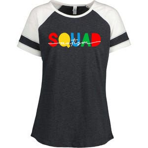 Matching Autism Squad Awareness Month Acceptance Mom Teacher Gift Enza Ladies Jersey Colorblock Tee