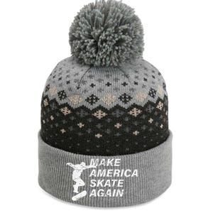 Make America Skate Again Cool Skateboard Gift The Baniff Cuffed Pom Beanie