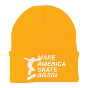 Make America Skate Again Cool Skateboard Gift Knit Cap Winter Beanie