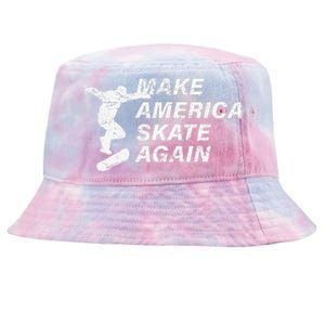 Make America Skate Again Cool Skateboard Gift Tie-Dyed Bucket Hat