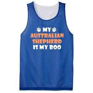 My Australian Shepherd Is My Boo Halloween Dog Owner Gift Mesh Reversible Basketball Jersey Tank