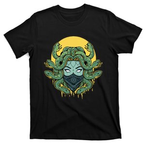 Medusa Abstract Snakes Greek Mythology Gangster T-Shirt