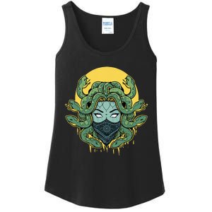 Medusa Abstract Snakes Greek Mythology Gangster Ladies Essential Tank