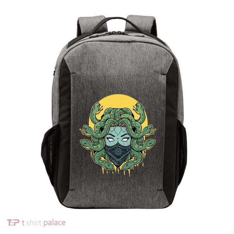 Medusa Abstract Snakes Greek Mythology Gangster Vector Backpack