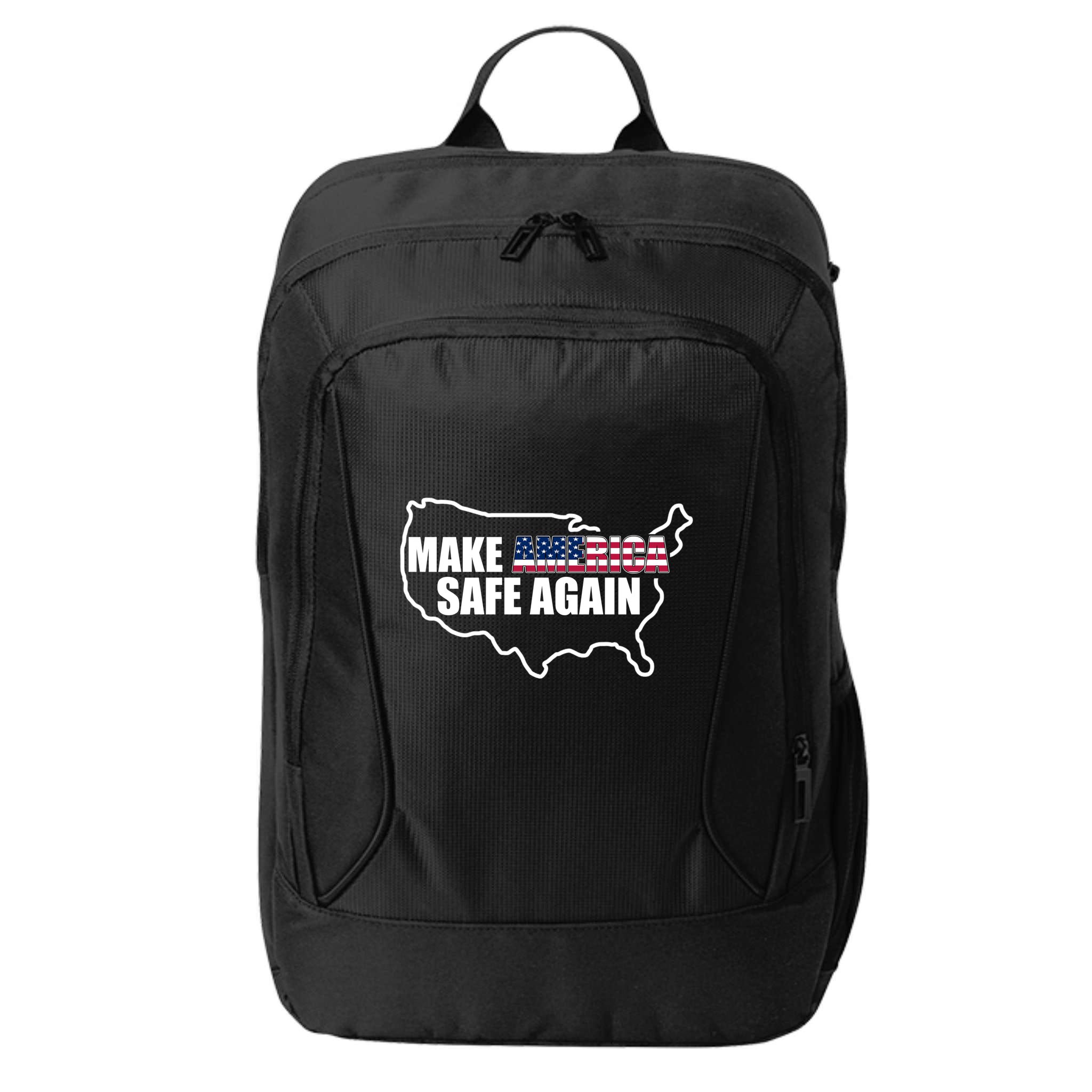 Make America Safe Again Flag City Backpack