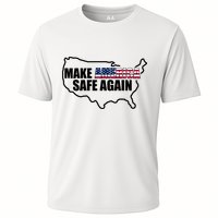 Make America Safe Again Flag Cooling Performance Crew T-Shirt