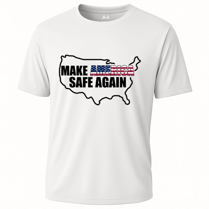 Make America Safe Again Flag Cooling Performance Crew T-Shirt
