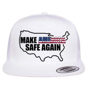 Make America Safe Again Flag Flat Bill Trucker Hat