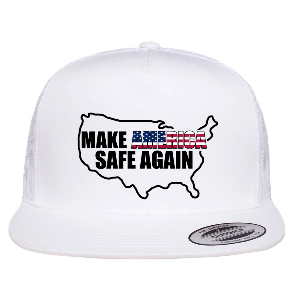 Make America Safe Again Flag Flat Bill Trucker Hat