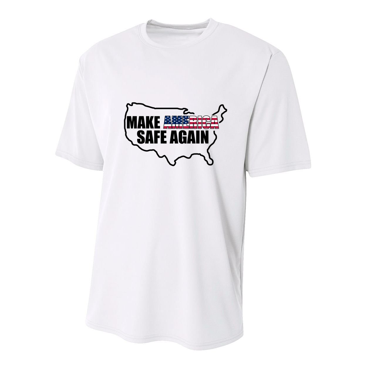 Make America Safe Again Flag Youth Performance Sprint T-Shirt