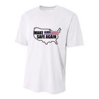 Make America Safe Again Flag Youth Performance Sprint T-Shirt