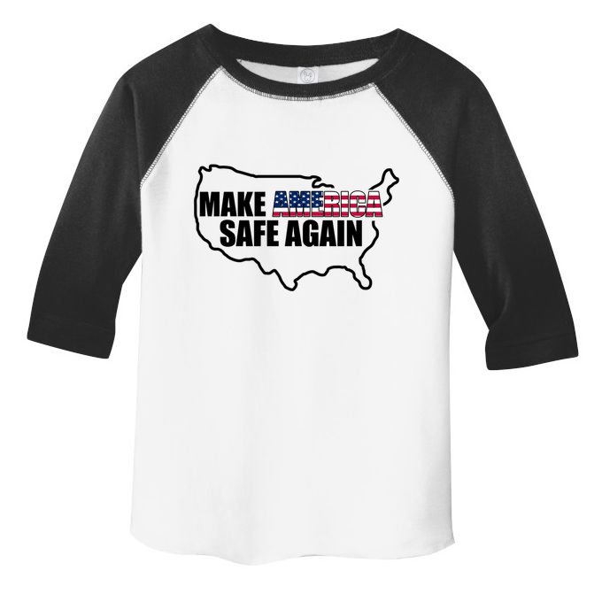 Make America Safe Again Flag Toddler Fine Jersey T-Shirt