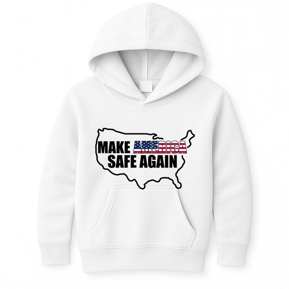 Make America Safe Again Flag Kids Hoodie