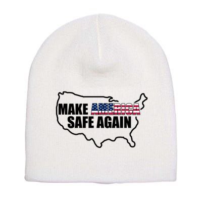 Make America Safe Again Flag Short Acrylic Beanie