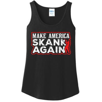 Make America Skank Again Cool Horn Brass Ska Music Ladies Essential Tank