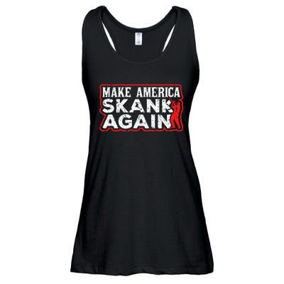 Make America Skank Again Cool Horn Brass Ska Music Ladies Essential Flowy Tank