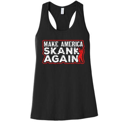 Make America Skank Again Cool Horn Brass Ska Music Women's Racerback Tank