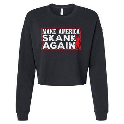 Make America Skank Again Cool Horn Brass Ska Music Cropped Pullover Crew