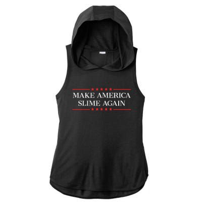 Make America Slime Again Ladies PosiCharge Tri-Blend Wicking Draft Hoodie Tank