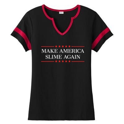 Make America Slime Again Ladies Halftime Notch Neck Tee