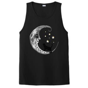 Moon And Stars With Black Cat PosiCharge Competitor Tank