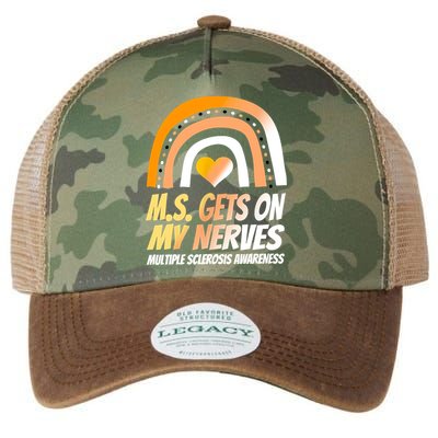 MS Awareness Shirts Multiple Sclerosis Wear Orange Legacy Tie Dye Trucker Hat