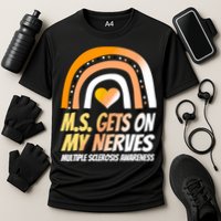 MS Awareness Shirts Multiple Sclerosis Wear Orange Cooling Performance Crew T-Shirt