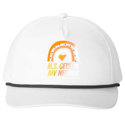 MS Awareness Shirts Multiple Sclerosis Wear Orange Snapback Five-Panel Rope Hat