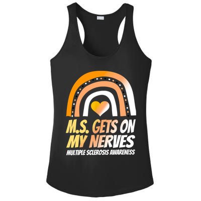 MS Awareness Shirts Multiple Sclerosis Wear Orange Ladies PosiCharge Competitor Racerback Tank