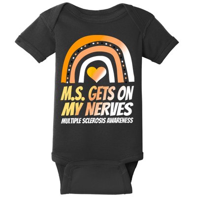 MS Awareness Shirts Multiple Sclerosis Wear Orange Baby Bodysuit
