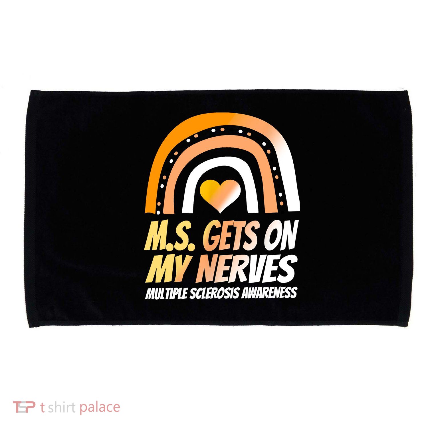 MS Awareness Shirts Multiple Sclerosis Wear Orange Microfiber Hand Towel