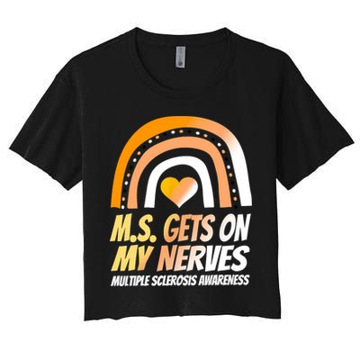 MS Awareness Shirts Multiple Sclerosis Wear Orange Crop Top