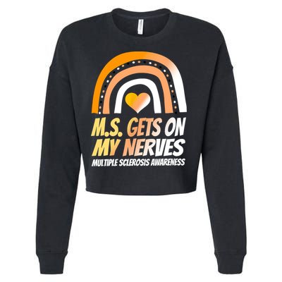 MS Awareness Shirts Multiple Sclerosis Wear Orange Cropped Pullover Crew