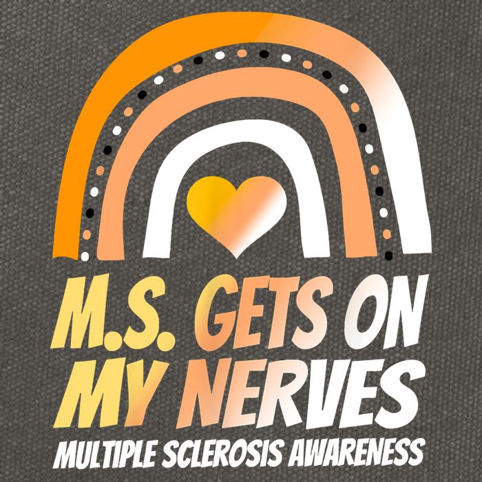 MS Awareness Shirts Multiple Sclerosis Wear Orange Cotton Canvas Backpack