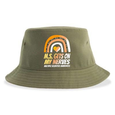 MS Awareness Shirts Multiple Sclerosis Wear Orange Sustainable Bucket Hat