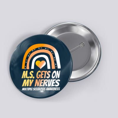 MS Awareness Shirts Multiple Sclerosis Wear Orange Button