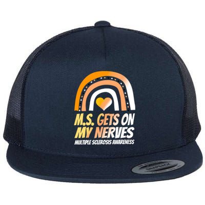 MS Awareness Shirts Multiple Sclerosis Wear Orange Flat Bill Trucker Hat