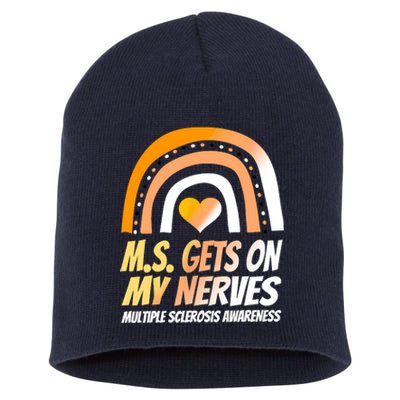 MS Awareness Shirts Multiple Sclerosis Wear Orange Short Acrylic Beanie