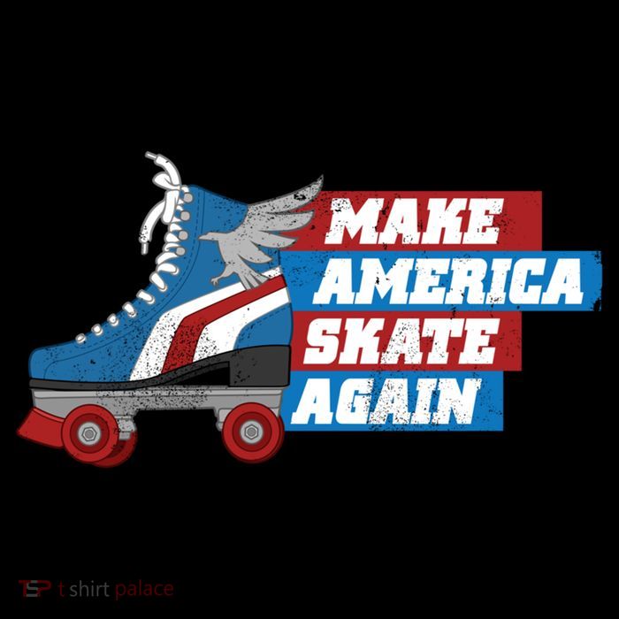 Make America Skate Again Red White And Blue Distressed Gift Kids Colorblock Raglan Jersey