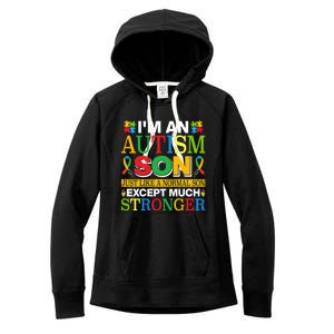 Motivational Autism Son Fathers Day Mothers Day Autism Awareness Women's Fleece Hoodie