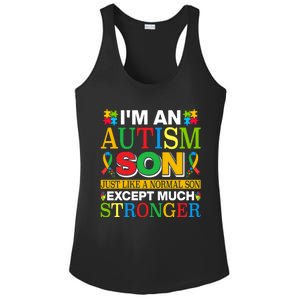 Motivational Autism Son Fathers Day Mothers Day Autism Awareness Ladies PosiCharge Competitor Racerback Tank