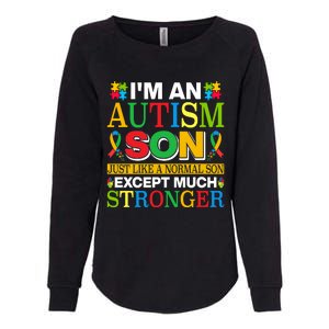 Motivational Autism Son Fathers Day Mothers Day Autism Awareness Womens California Wash Sweatshirt