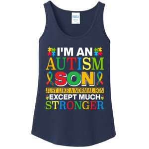 Motivational Autism Son Fathers Day Mothers Day Autism Awareness Ladies Essential Tank