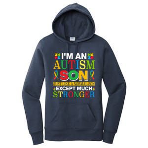 Motivational Autism Son Fathers Day Mothers Day Autism Awareness Women's Pullover Hoodie