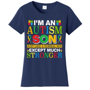 Motivational Autism Son Fathers Day Mothers Day Autism Awareness Women's T-Shirt