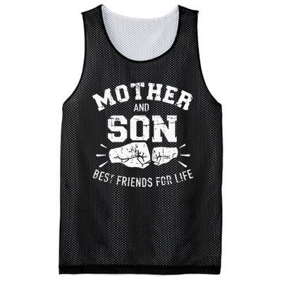 Mother And Son Best Friends For Life Mom Mesh Reversible Basketball Jersey Tank