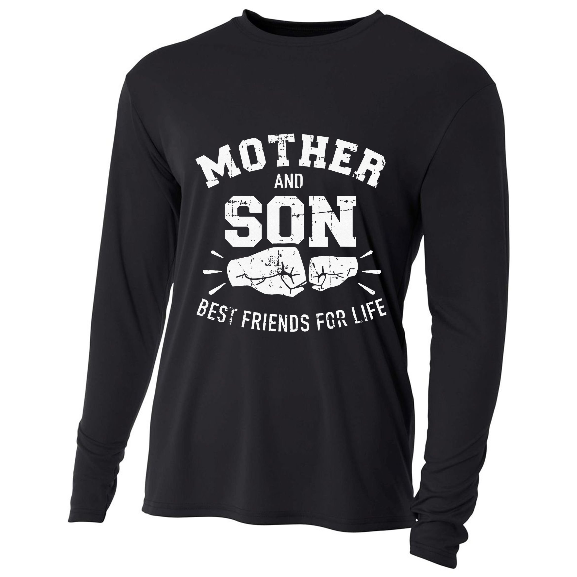 Mother And Son Best Friends For Life Mom Cooling Performance Long Sleeve Crew