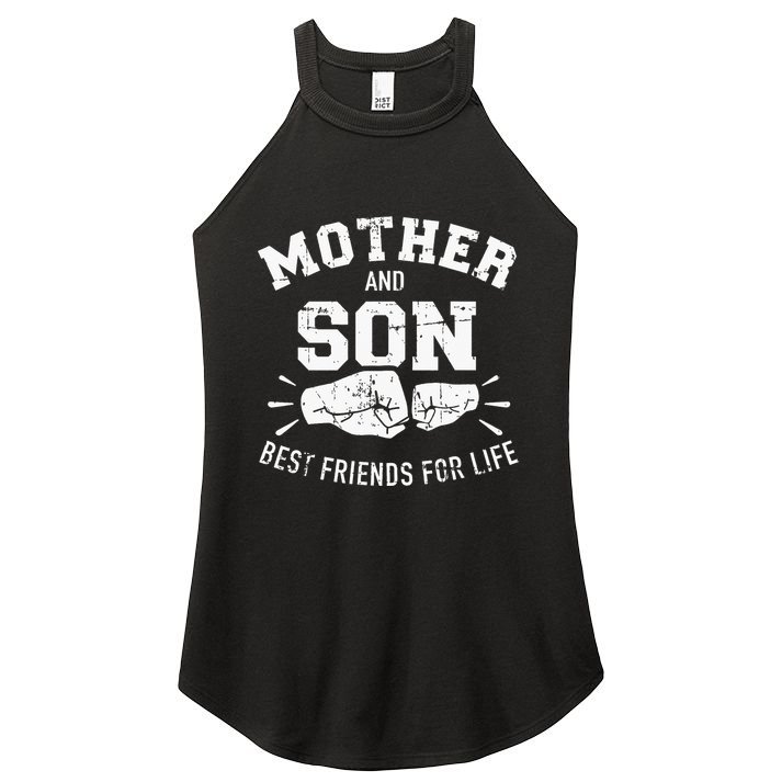 Mother And Son Best Friends For Life Mom Women's Perfect Tri Rocker Tank