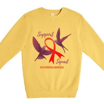 Myelofibrosis Awareness Support Squad Gift Premium Crewneck Sweatshirt